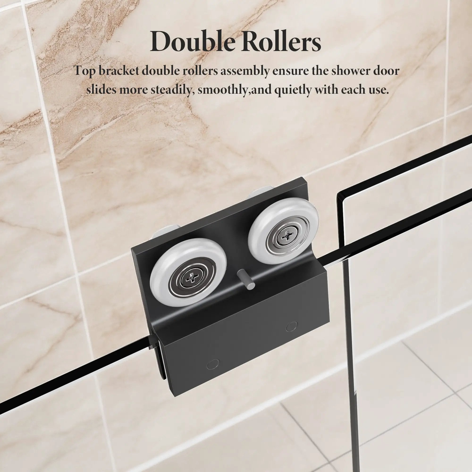 50-54W x 70H Semi-Frameless Double Sliding Shower Door by HouseOfZazla