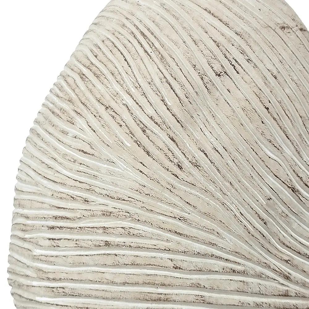 11.5x6.7x7.7" Sand and Cement Nautilus Shell Planter with Textured Beige Finish by HouseOfZazla