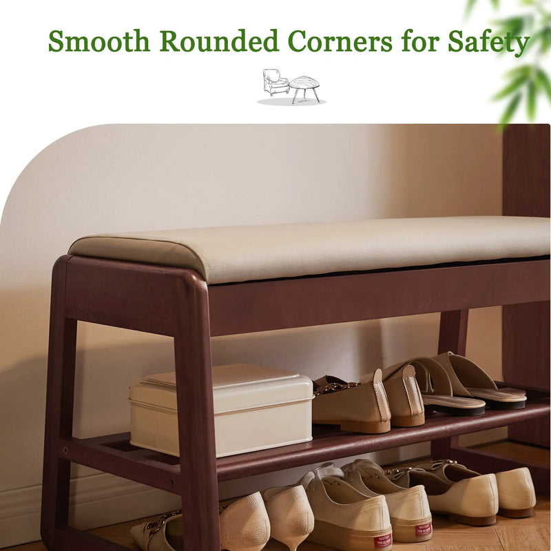 Wood Shoe Storage Bench by HouseOfZazla