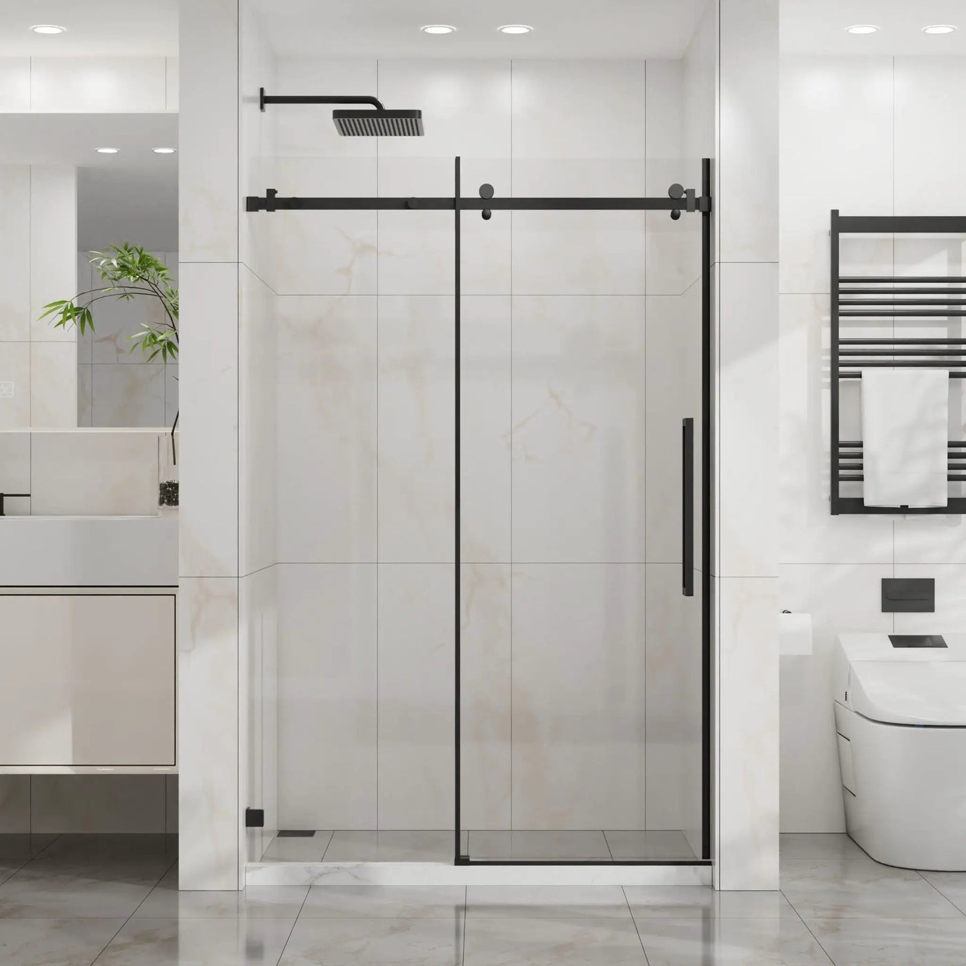 Frameless Tub Sliding Shower Door With Easy Clean Coating by HouseOfZazla