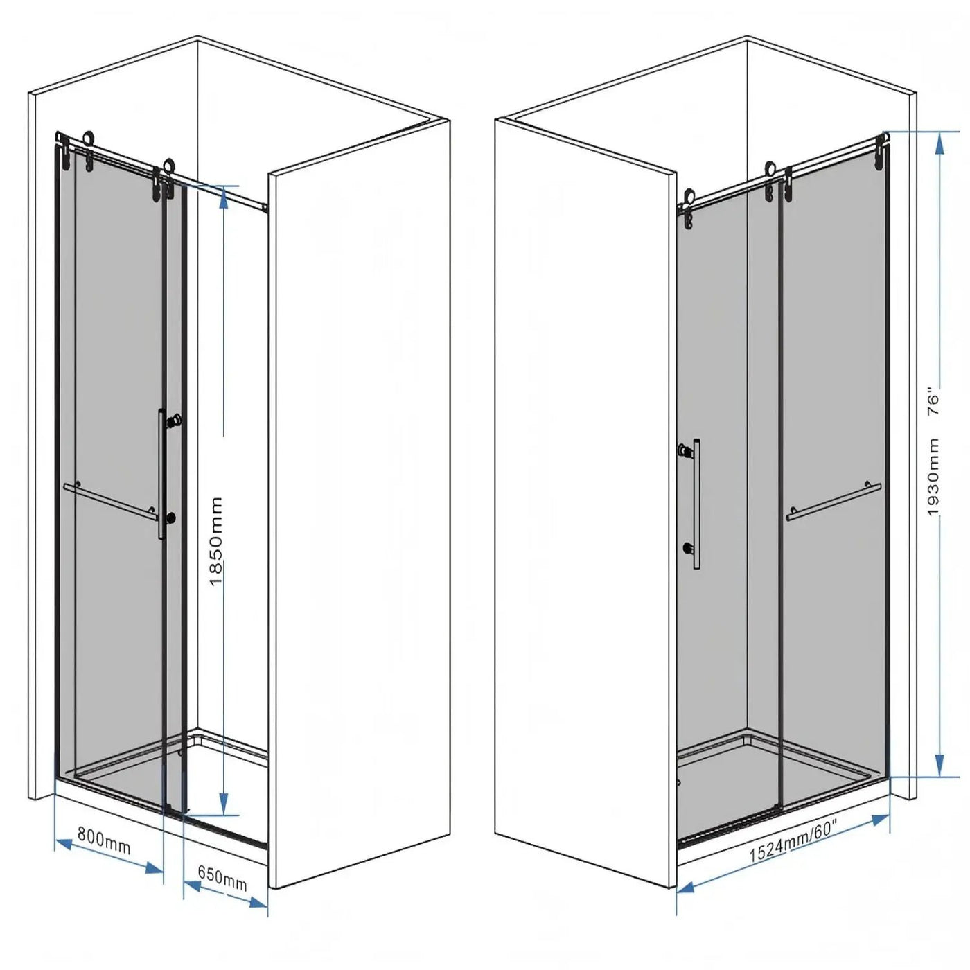 Frameless Sliding Bathtub Door With Frame by HouseOfZazla