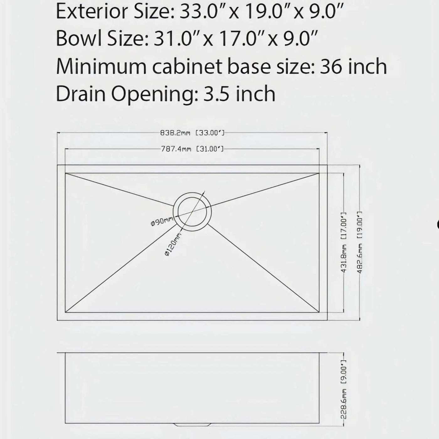 Undermount Kitchen Sink 16 Gauge Single Bowl Stainless Steel by HouseOfZazla