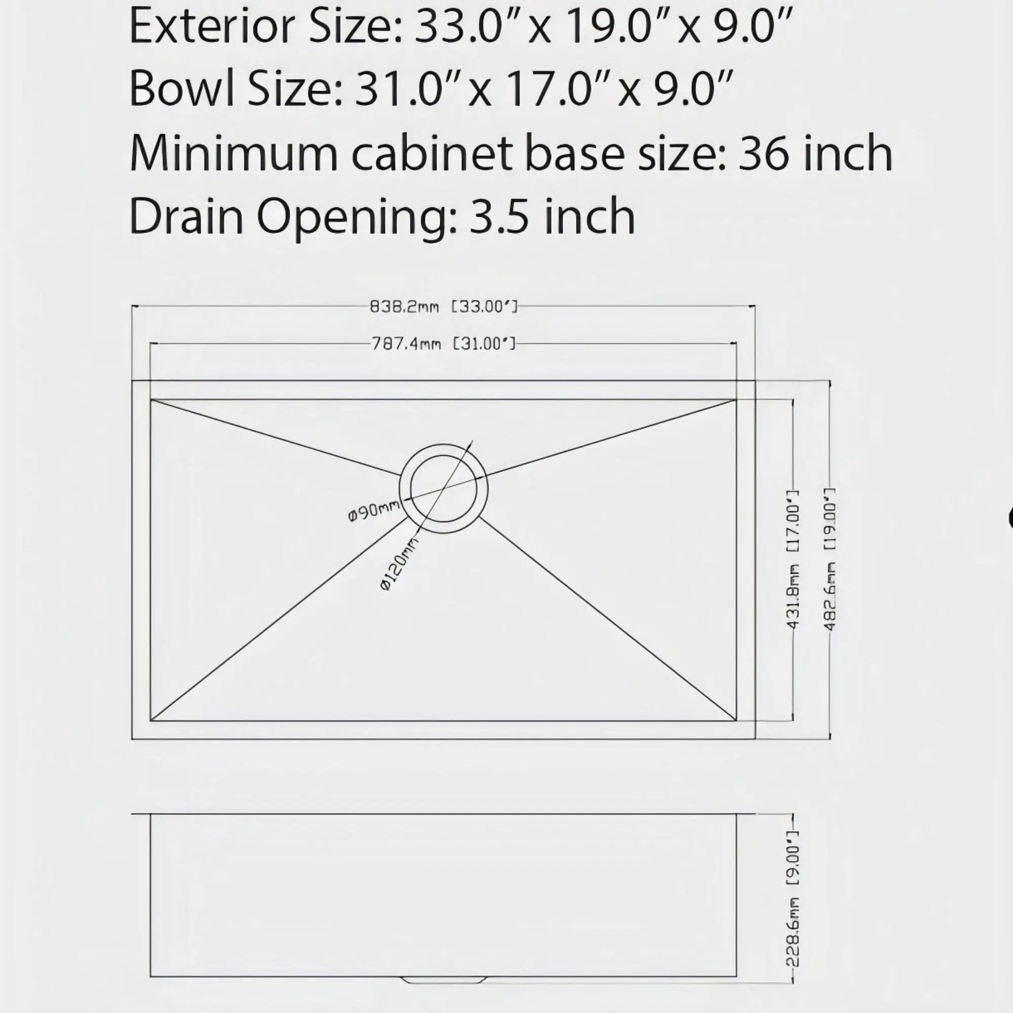 Undermount Kitchen Sink 16 Gauge Single Bowl Stainless Steel by HouseOfZazla