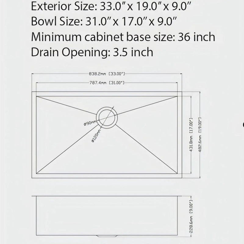 Undermount Kitchen Sink 16 Gauge Single Bowl Stainless Steel by HouseOfZazla