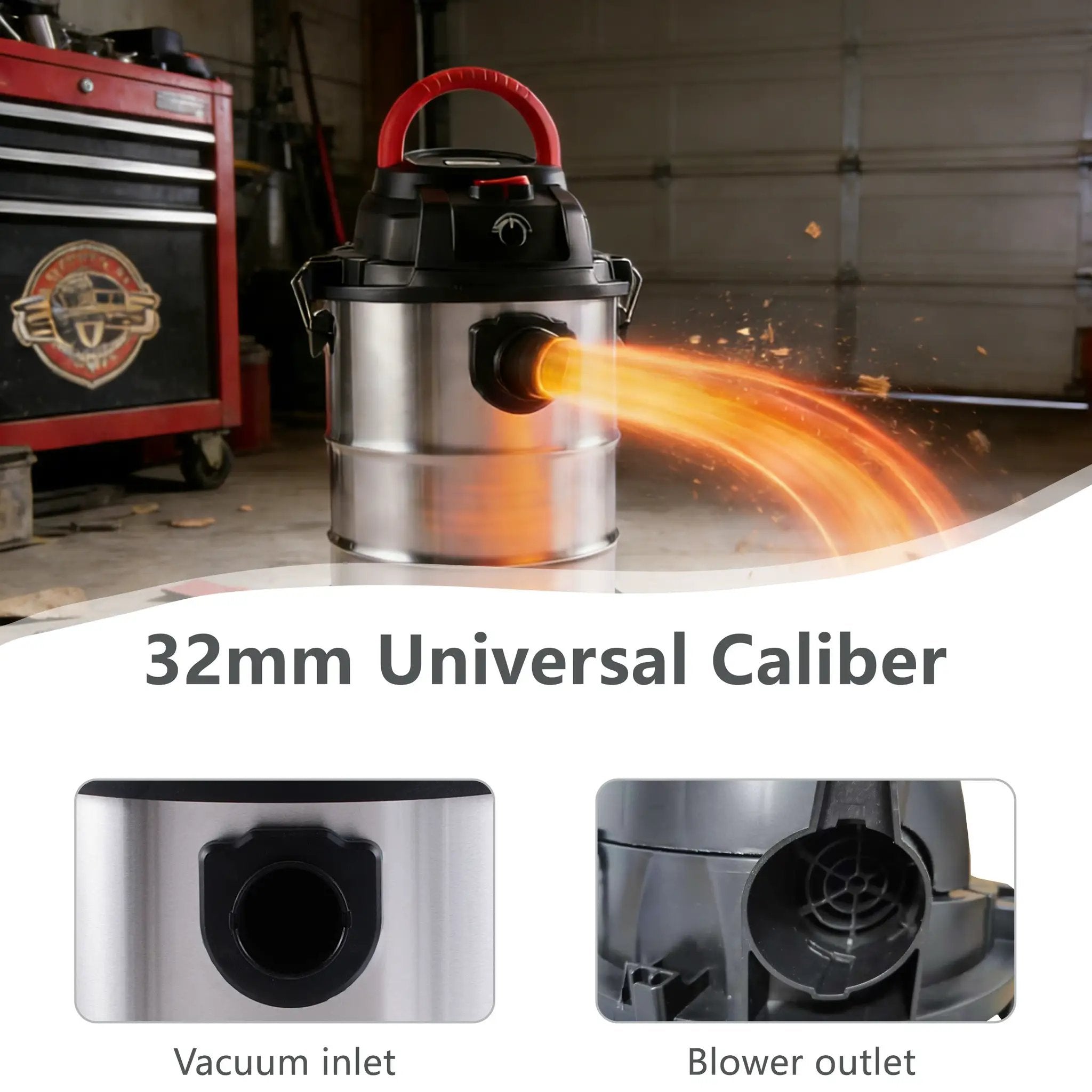 Wet Dry Vac, 8 Gallon, 6 Peak HP, 3 in 1 Shop Vacuum by HouseOfZazla