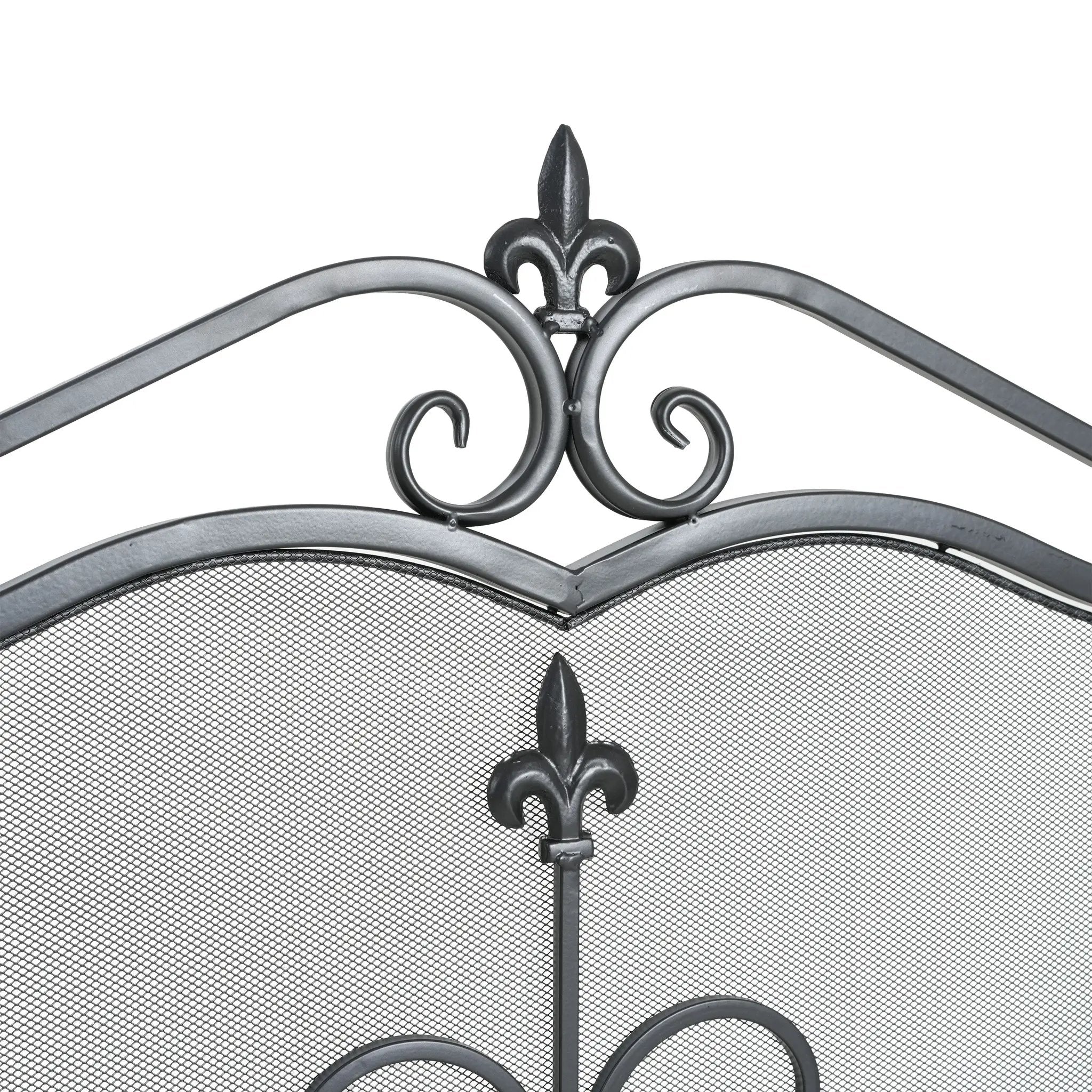 Onyx 3-Panel Iron Fireplace Screen 54" x 31.5" by HouseOfZazla
