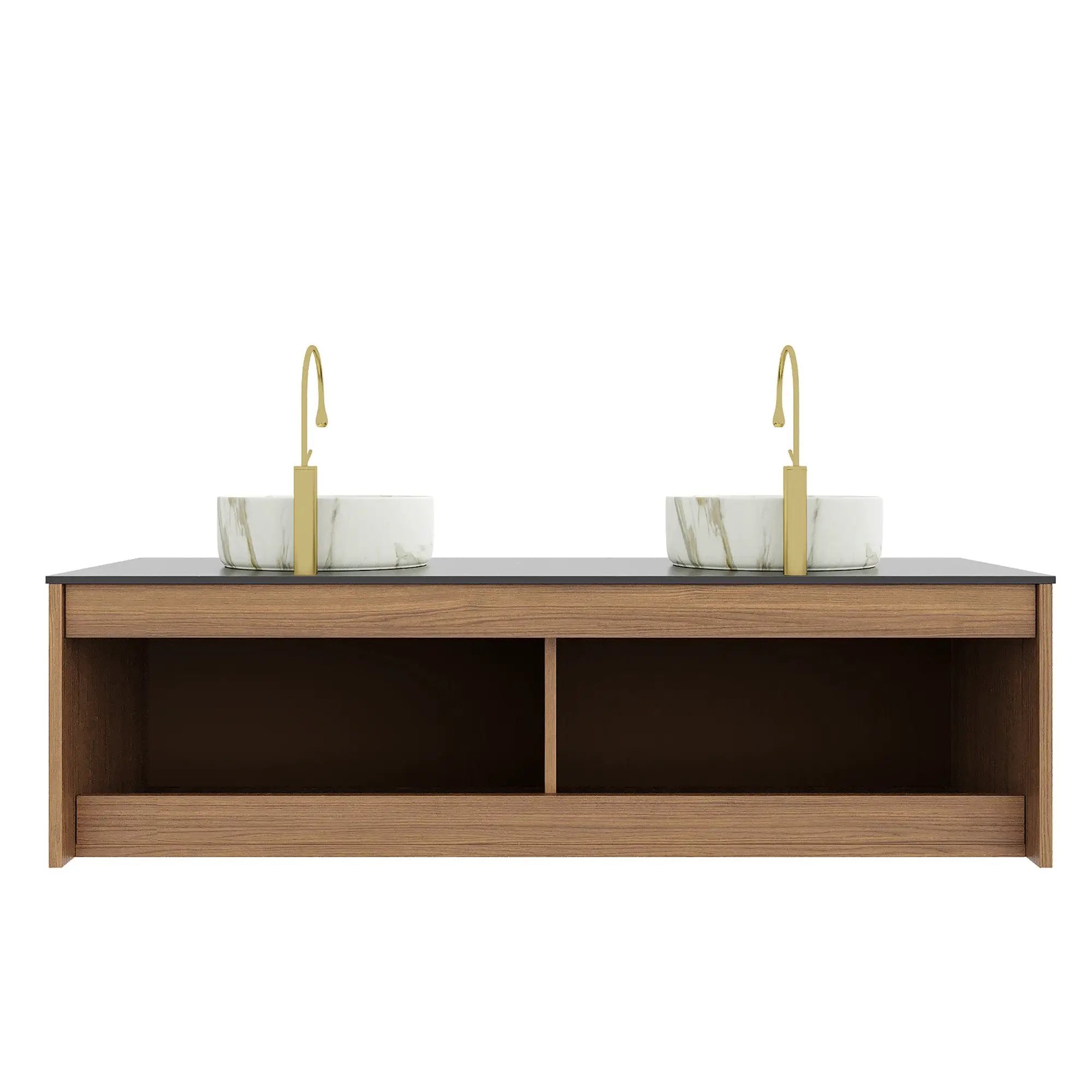 ARAI 60" Bathroom Vanity with Floating Plywood Cabinet and Ceramic Basin by HouseOfZazla