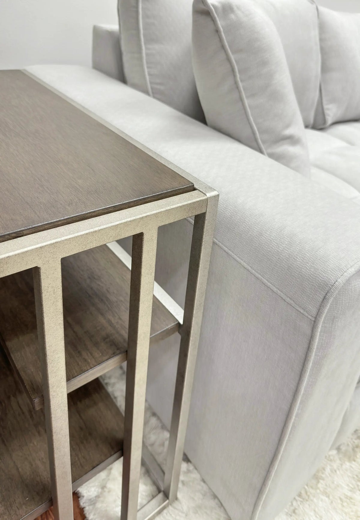 Padena 3-Piece Metal Frame Wood Living Room Coffee Table and 2 End Tables Set by HouseOfZazla