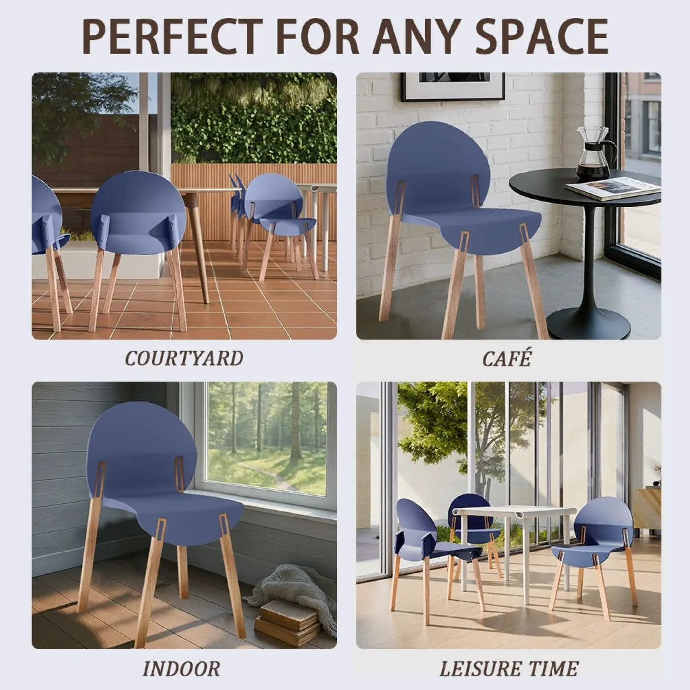 4 Piece Set Of Single Chairs, Traditional Elements With Round Table by HouseOfZazla