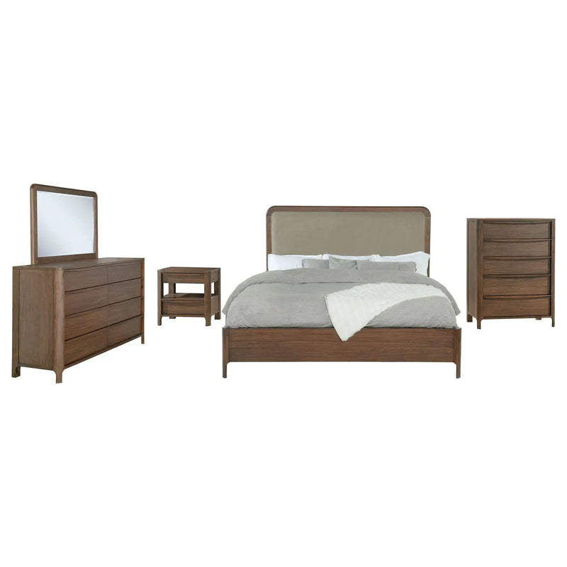 Maderia 5-piece California King Bedroom Set Walnut by Unique Piece Furniture