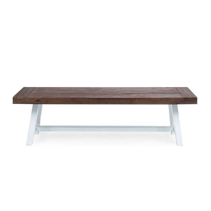 Tranquilizer Outdoor Acacia Wood Bench With Slat Panel Design by HouseOfZazla