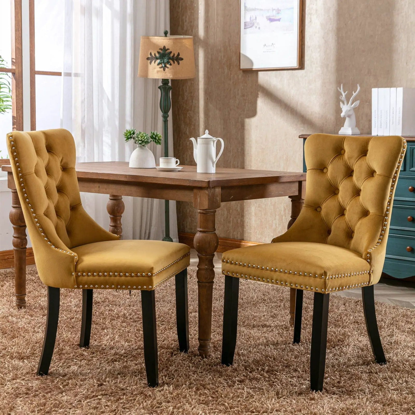 Nikki - High-End Tufted Dining Chair (Set of 2) by HouseOfZazla