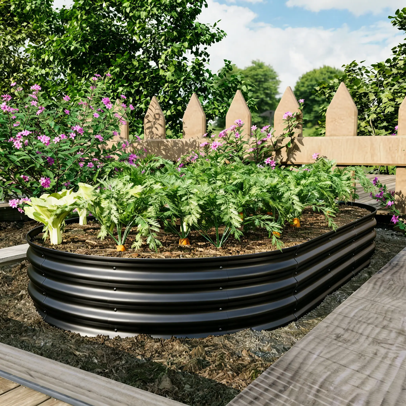 Galvanized Raised Garden Bed 8x4x1ft by HouseOfZazla