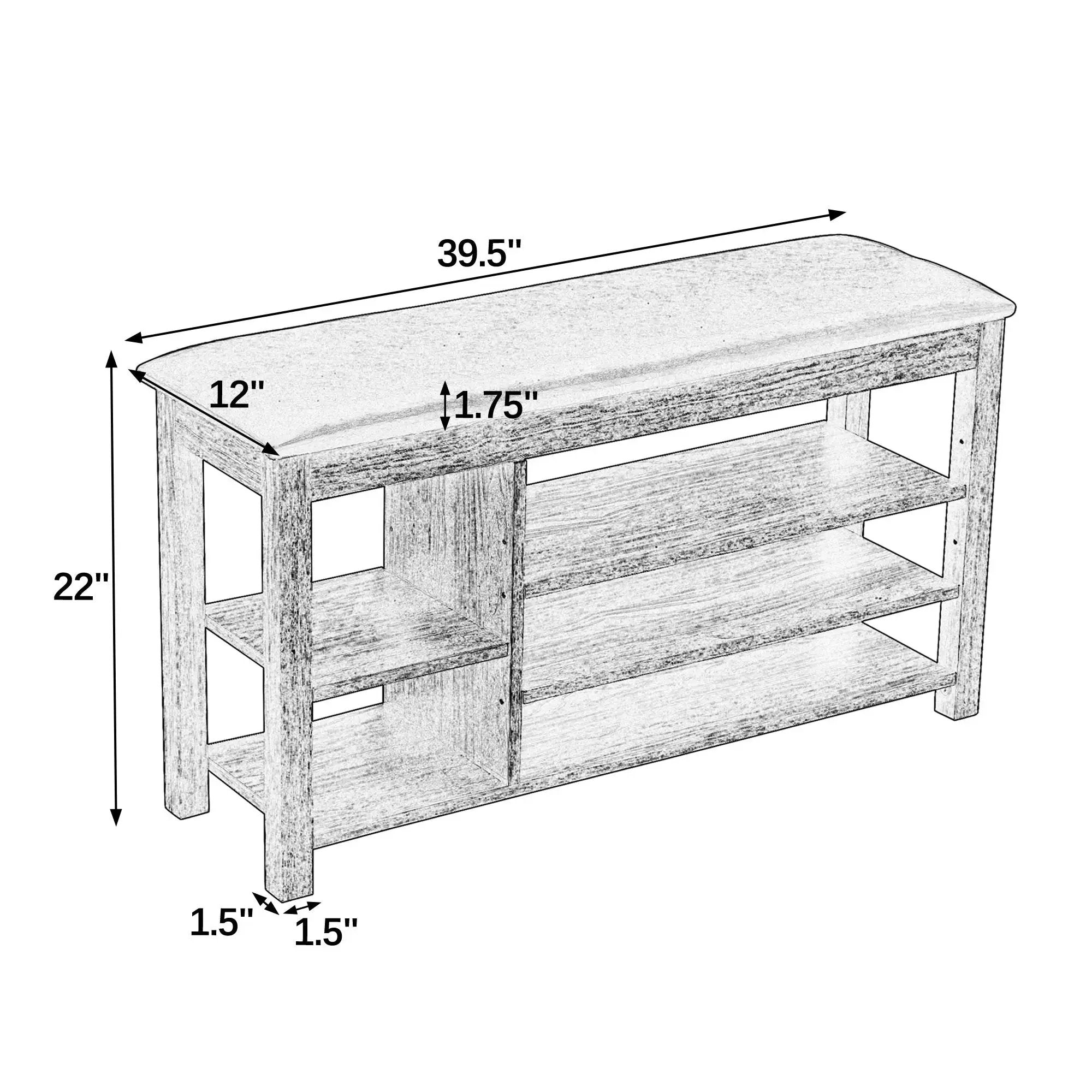 Height-Adjustable Shoe-Changing Bench by HouseOfZazla