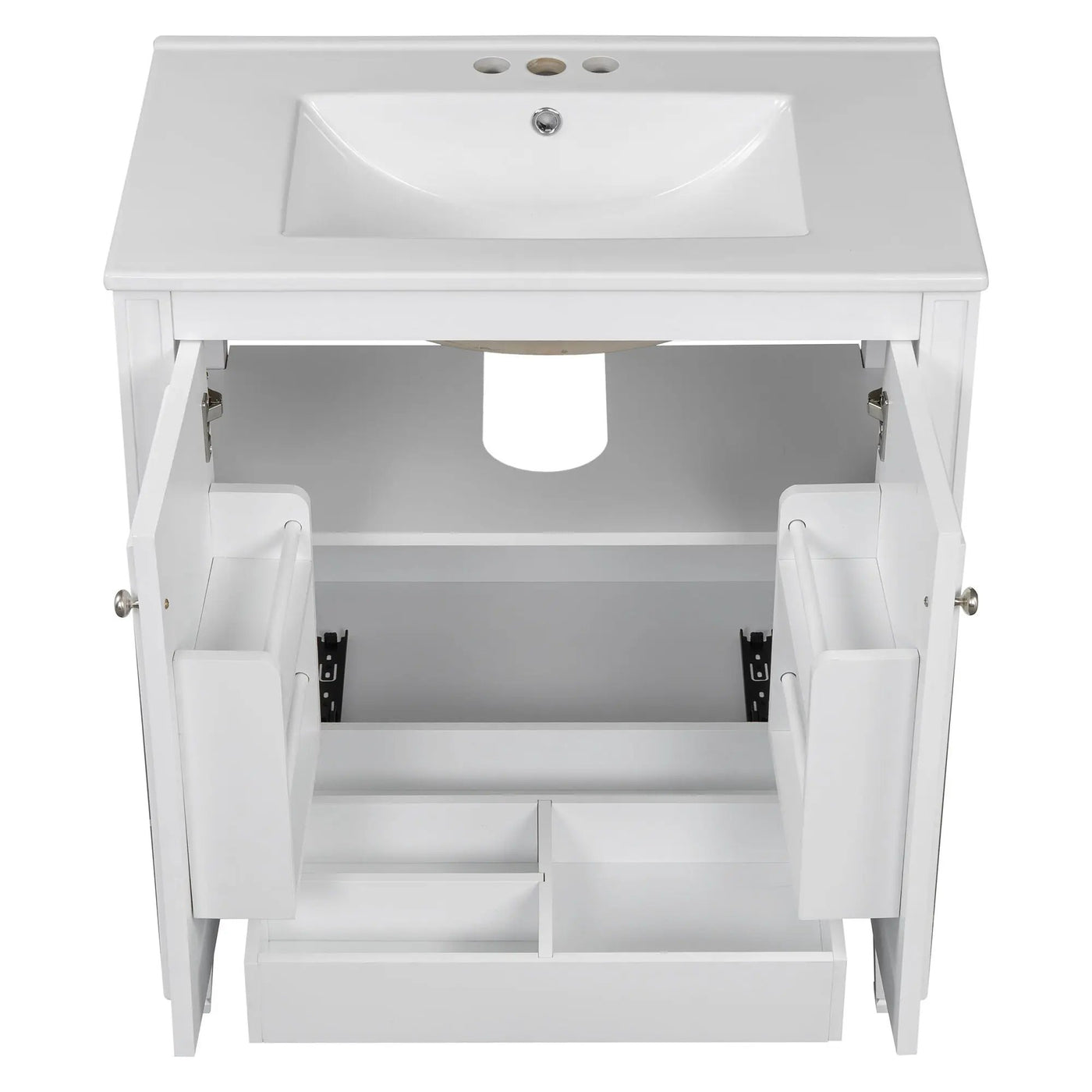 Double Sink Bathroom Vanity Set with Wall Mount Mirror Cabinet by HouseOfZazla