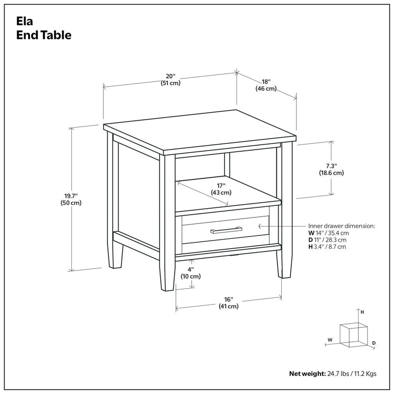 Ela - End Table - Brown by Unique Piece Furniture