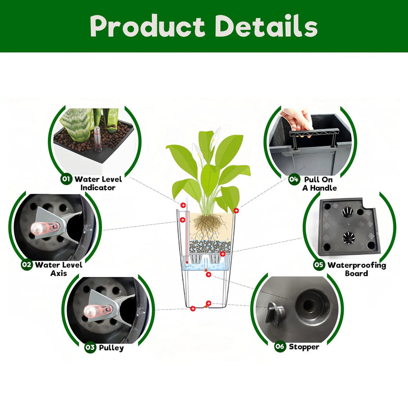 Indoor Outdoor Planter With Automatic Watering System by Unique Piece Furniture