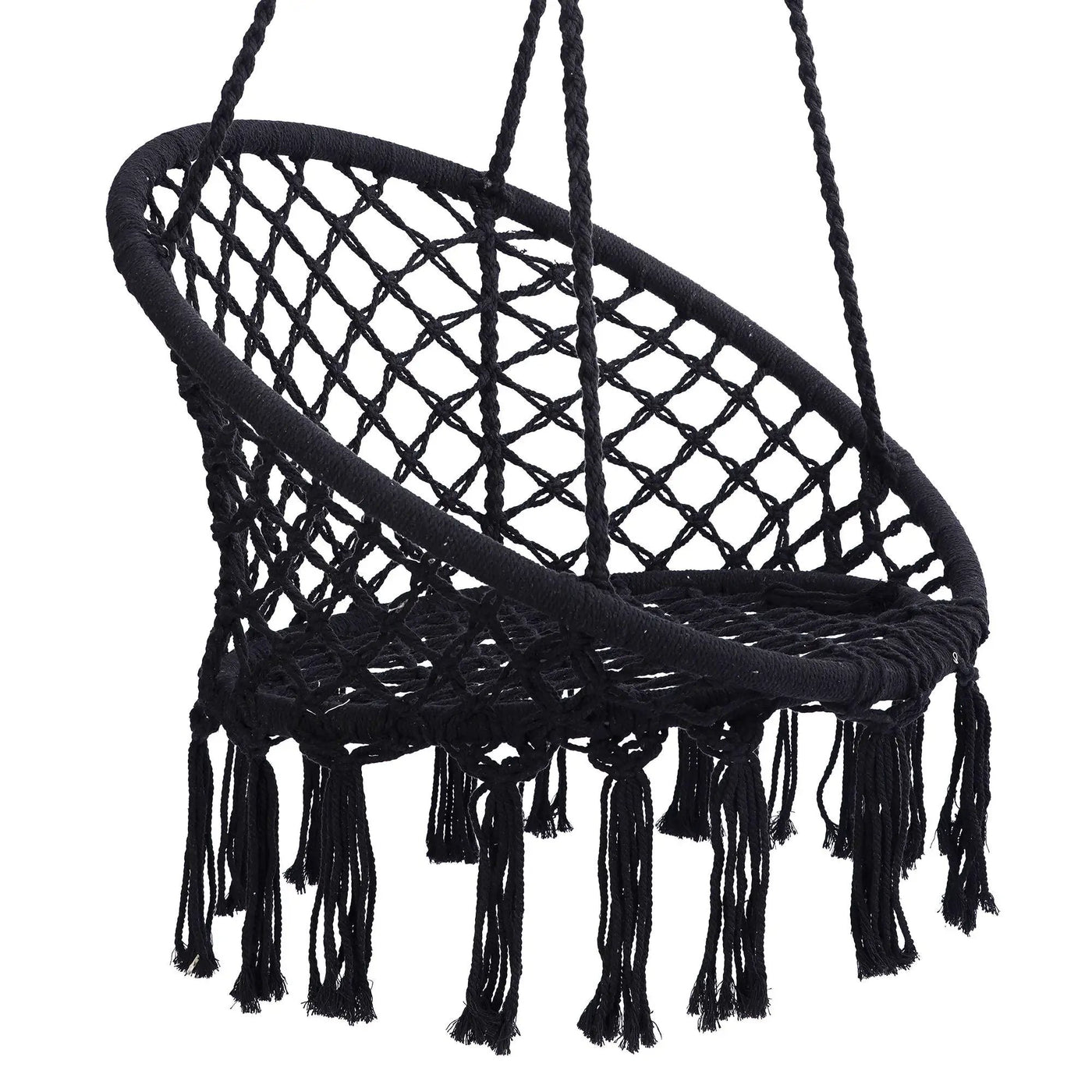Macrame Hanging Hammock Chair, Rope Swing For Indoor And Outdoor Use by Unique Piece Furniture