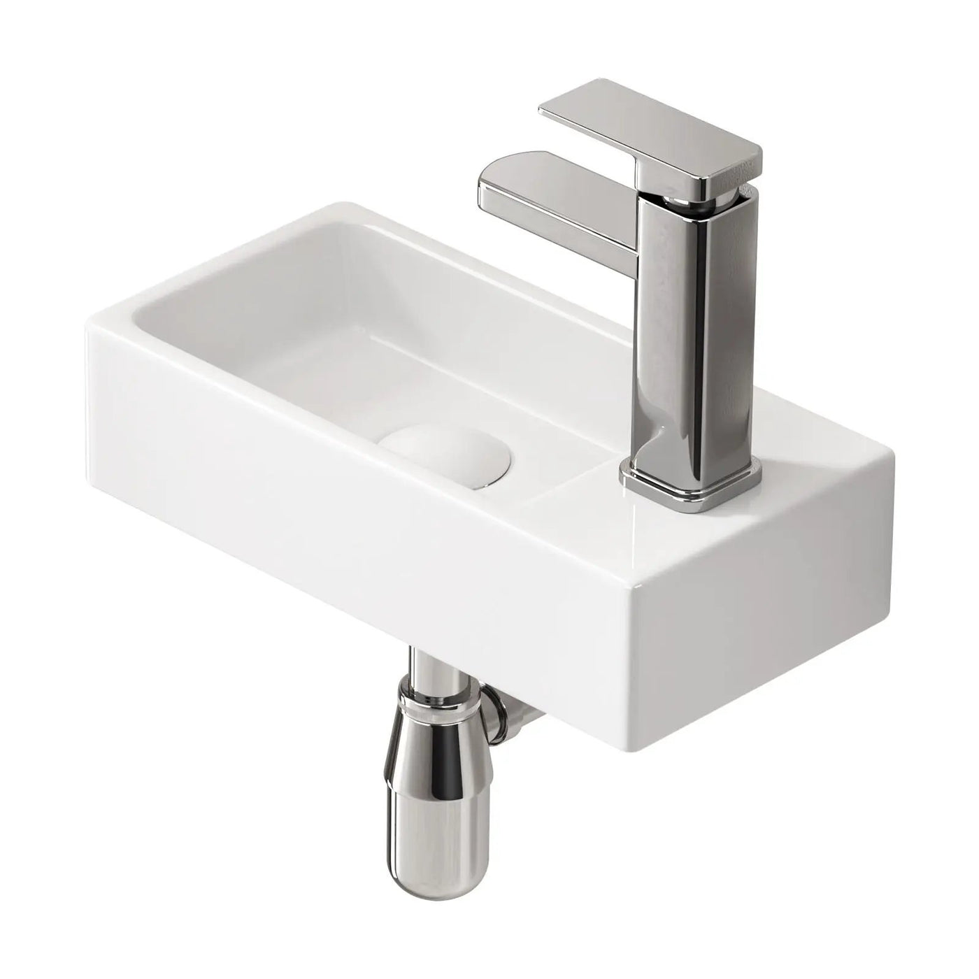 Wall Mounted Bathroom Sink With Faucet And Drain by HouseOfZazla