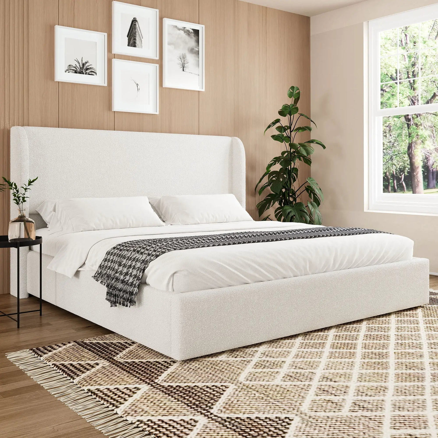 Upholstered Cloud Bed Frame With Headboard by Unique Piece Furniture