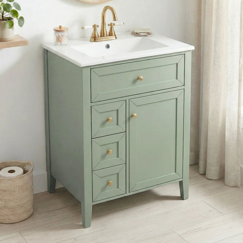 Bathroom Vanity With Sink, Soft Closing Cabinet by HouseOfZazla
