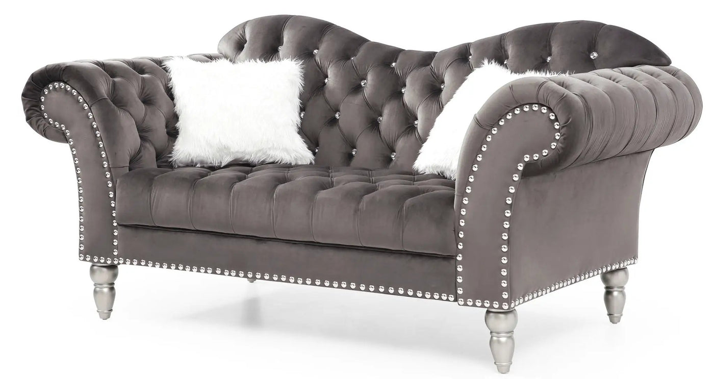 Elegant Round Arm Loveseat by HouseOfZazla
