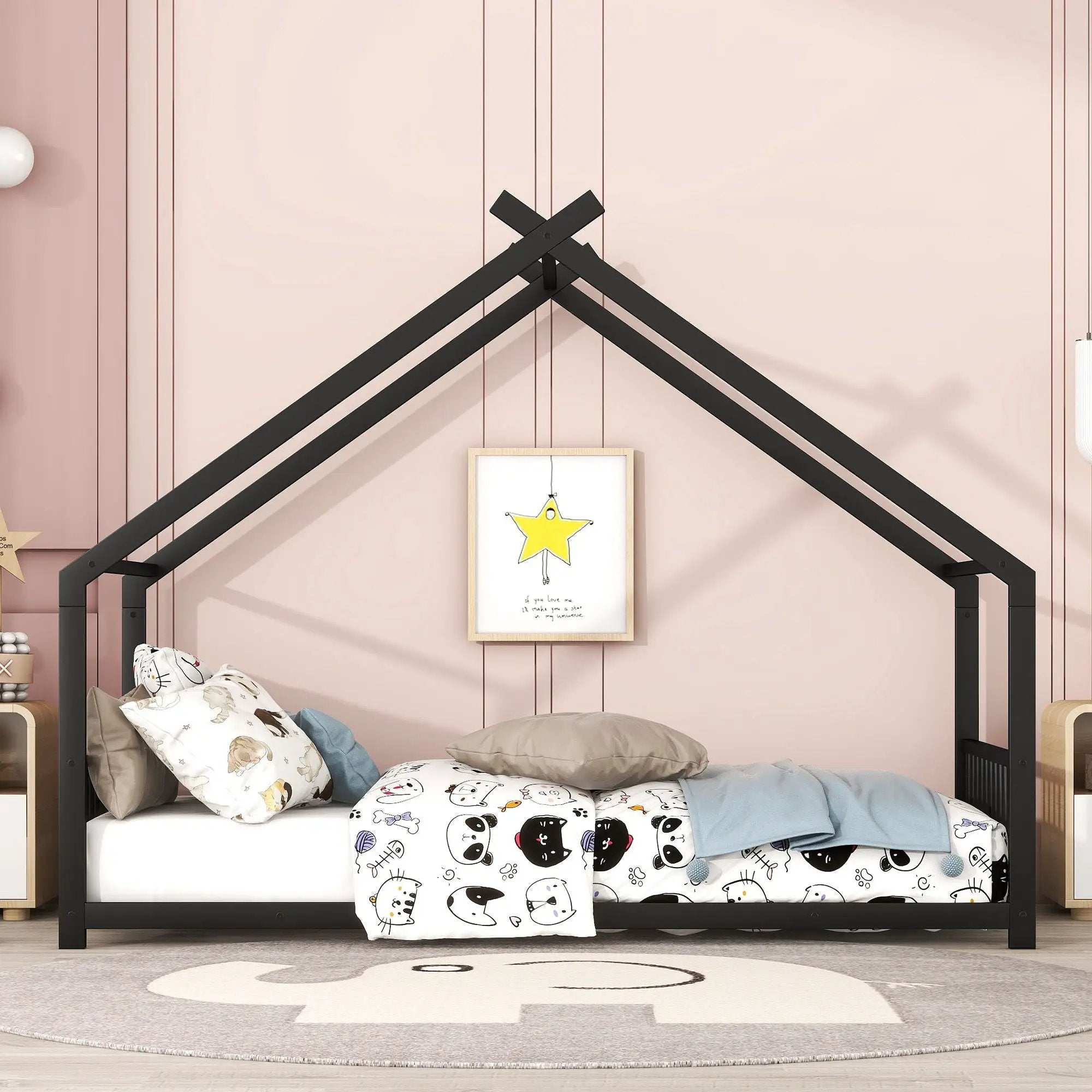 Metal House Bed by HouseOfZazla