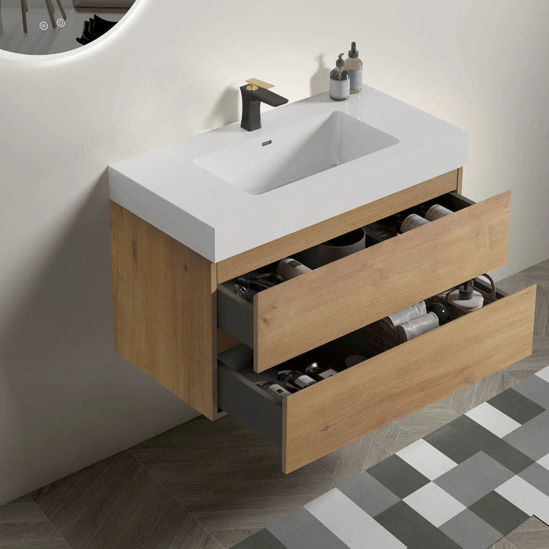 Alice Wall Mounted Bathroom Vanity with Sink by HouseOfZazla