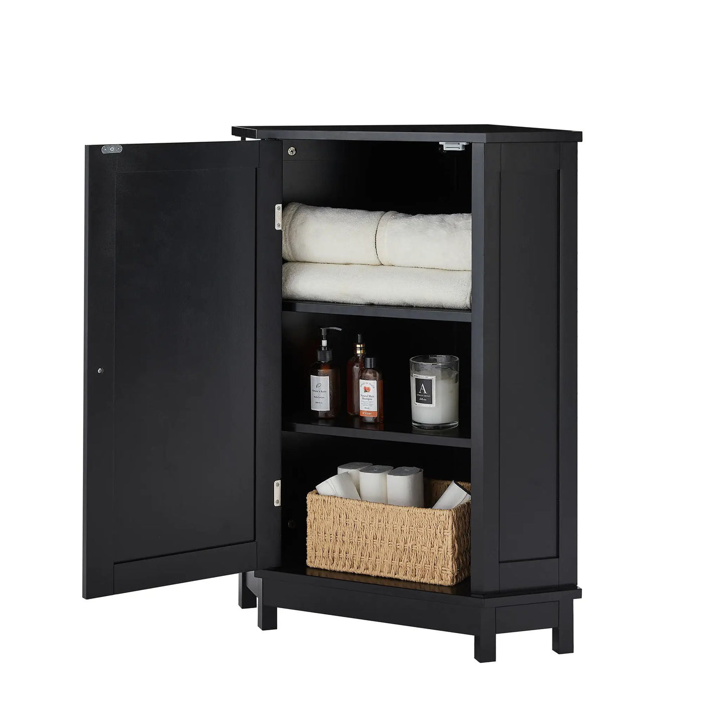 Bathroom Cabinet Triangle Corner Storage Cabinet With Adjustable Shelf Modern Style by HouseOfZazla