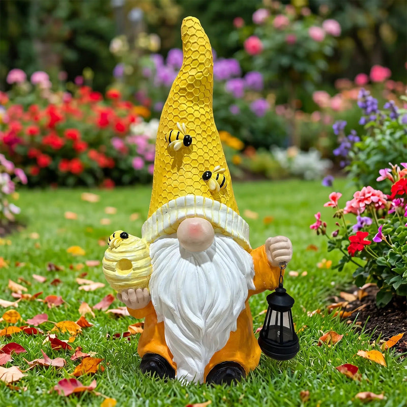 Magnesium Oxide Tree Spirit Old Man Statue With Bee Decor by HouseOfZazla