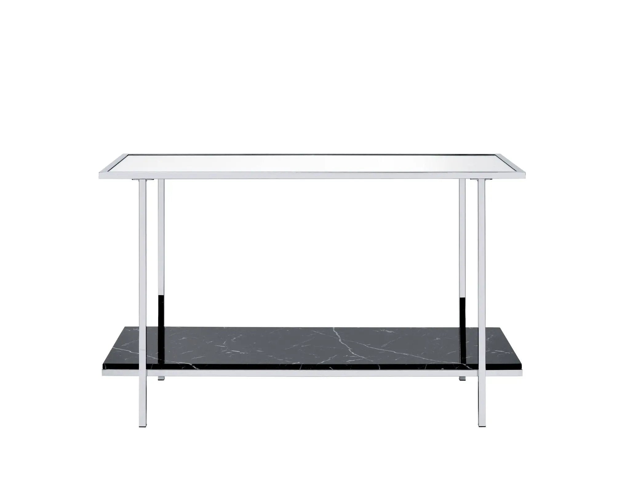 Angwin - Mirrored Faux Marble Console Table - Multi by HouseOfZazla