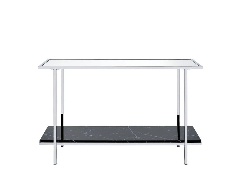 Angwin - Mirrored Faux Marble Console Table - Multi by HouseOfZazla
