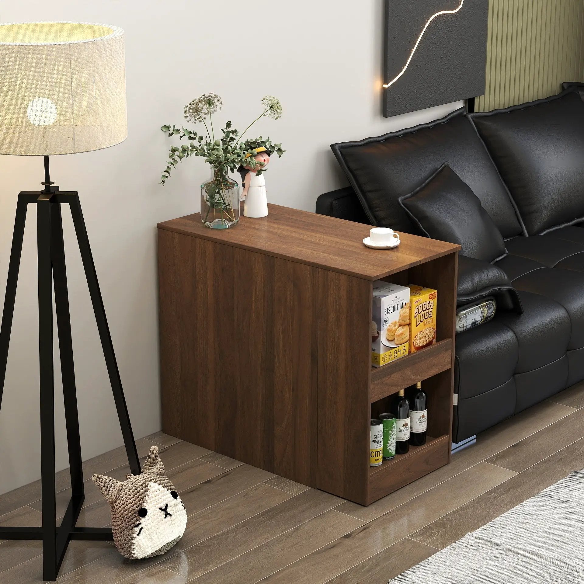Computer Desk with Drawers, Modern Corner Home Office Storage with Extendable Table by HouseOfZazla