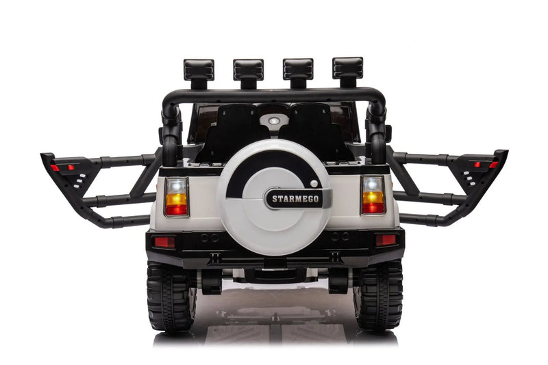 12V7A 30W*2 Four-Wheel Drive Seat One Button Start, Forward And Backward, High And Low Speed, Music, Front Light, Power Display, Two Doors Can Open, 2.4G R / C, Seat Belt Four Wheel Absorber by HouseOfZazla