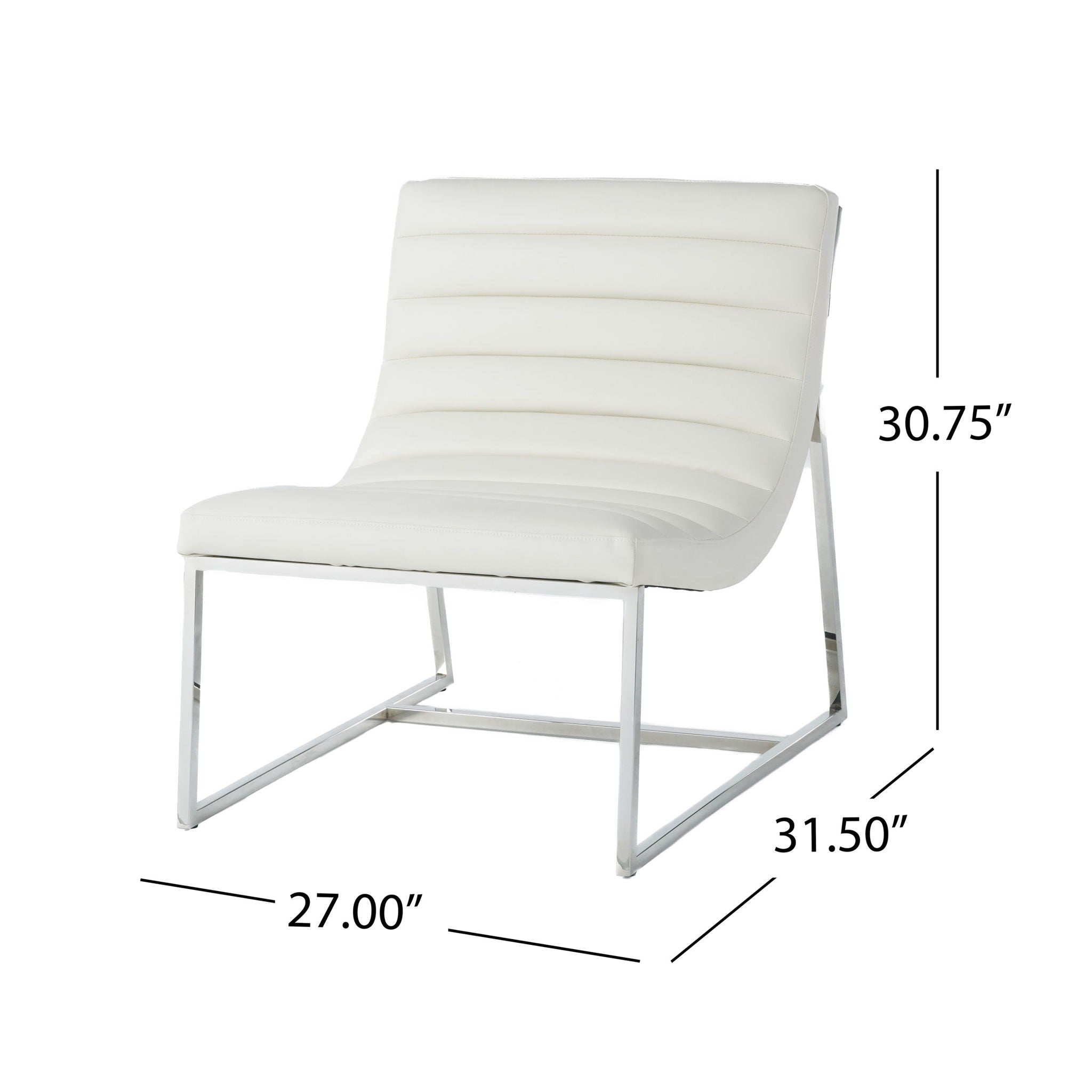 Wilmouth Roll Occasional Chair - White by HouseOfZazla