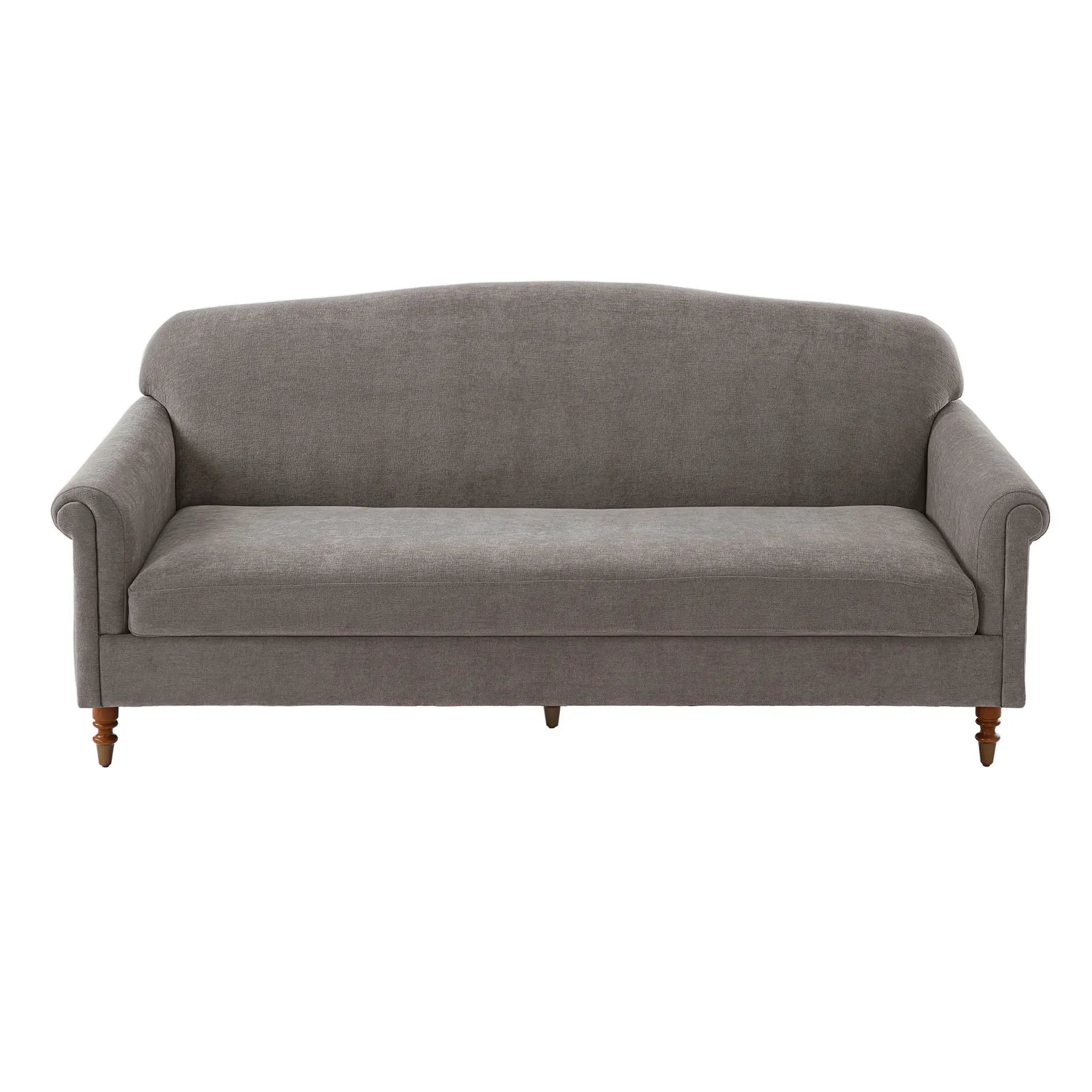 Loveseat Sofa With Rolled Arm For Living Room - Brown by HouseOfZazla