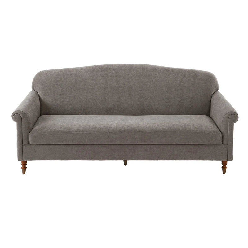 Loveseat Sofa With Rolled Arm For Living Room - Brown by HouseOfZazla
