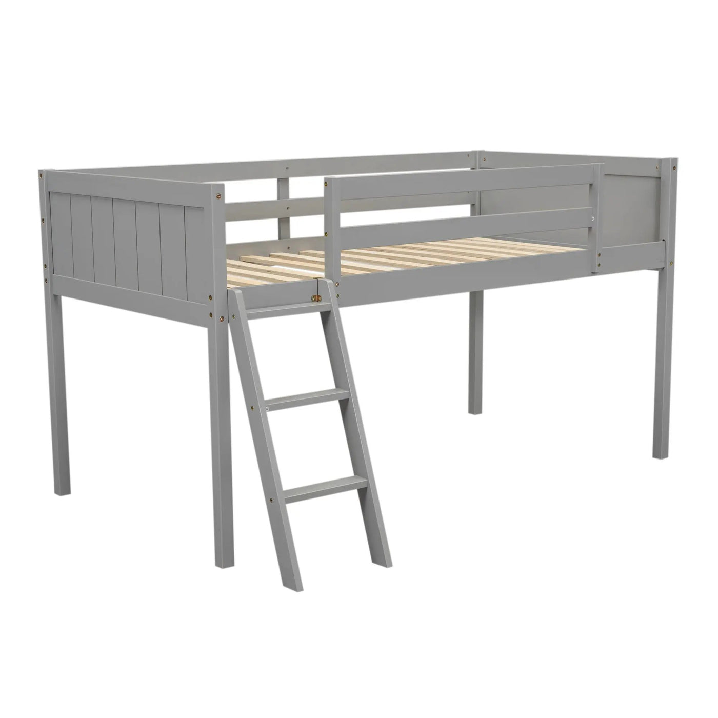 Low Loft Bed With Adjustable Ladder by HouseOfZazla