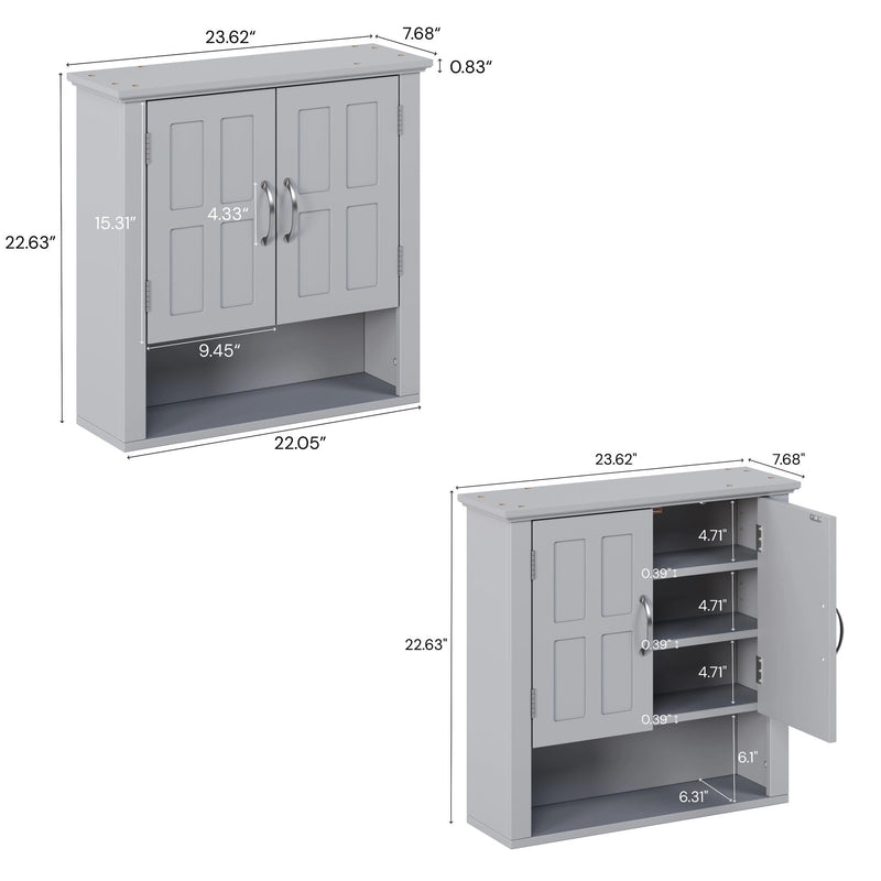 Multi Functional Wall Mounted Cabinet With Adjustable Shelves For Bathroom by HouseOfZazla