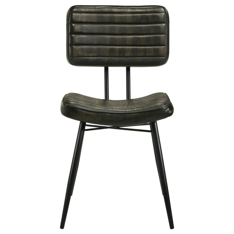 Misty Leather Upholstered Dining Chair Espresso (Set of 2) by Unique Piece Furniture