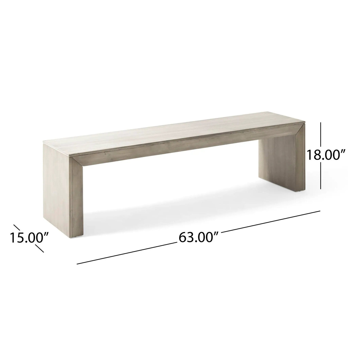 Acacia Wood Dining Bench, Farmhouse Style by HouseOfZazla
