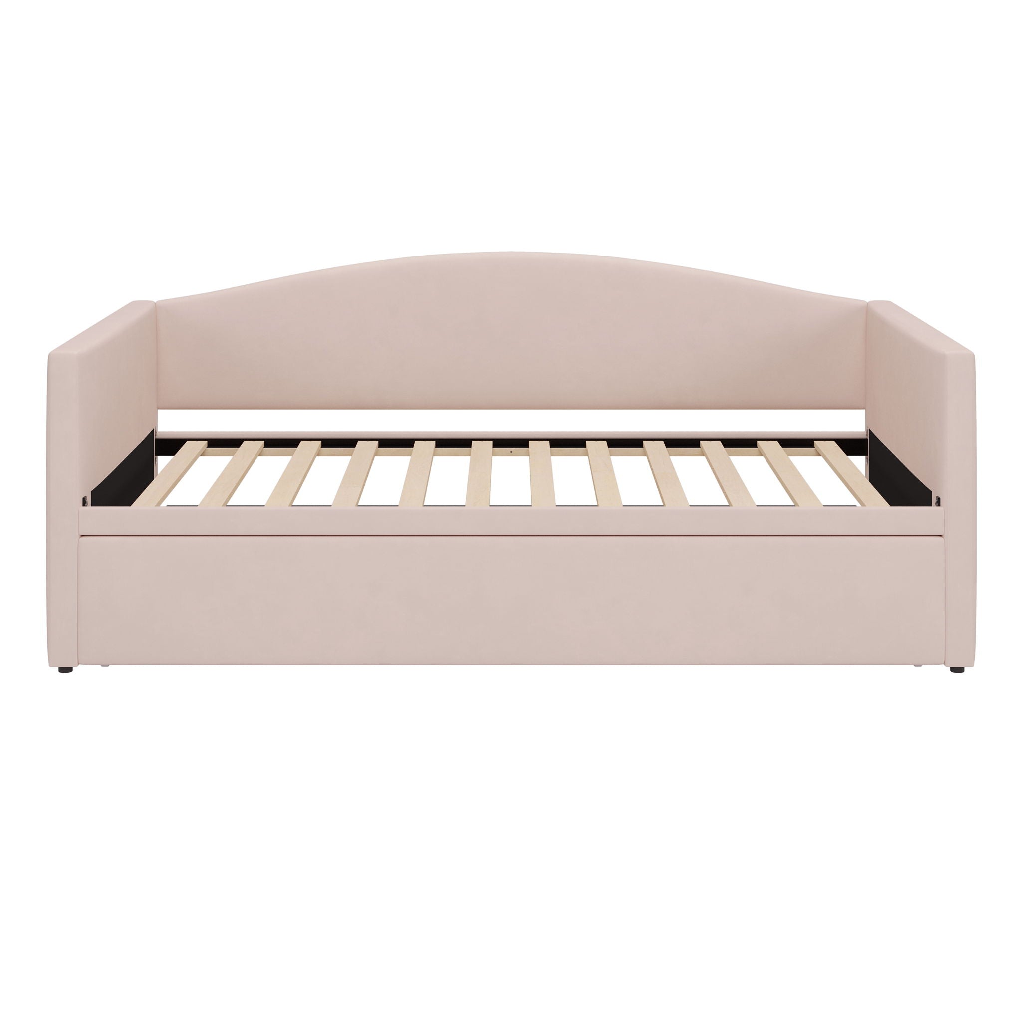 Daybed With Pop Up Trundle, Upholstered Sofa Bed by HouseOfZazla