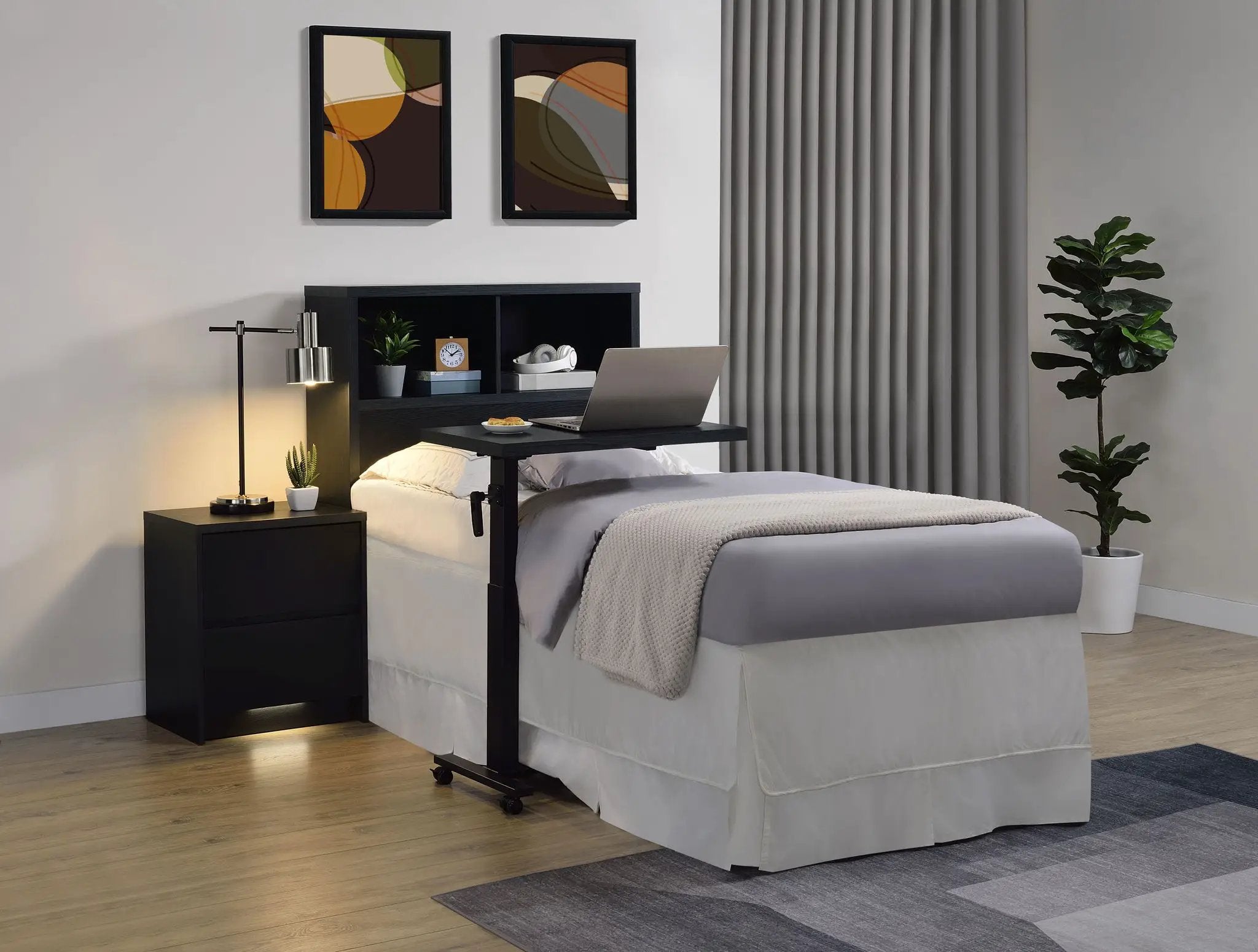 Westpark 49-inch Twin Bookcase Headboard Black by Unique Piece Furniture
