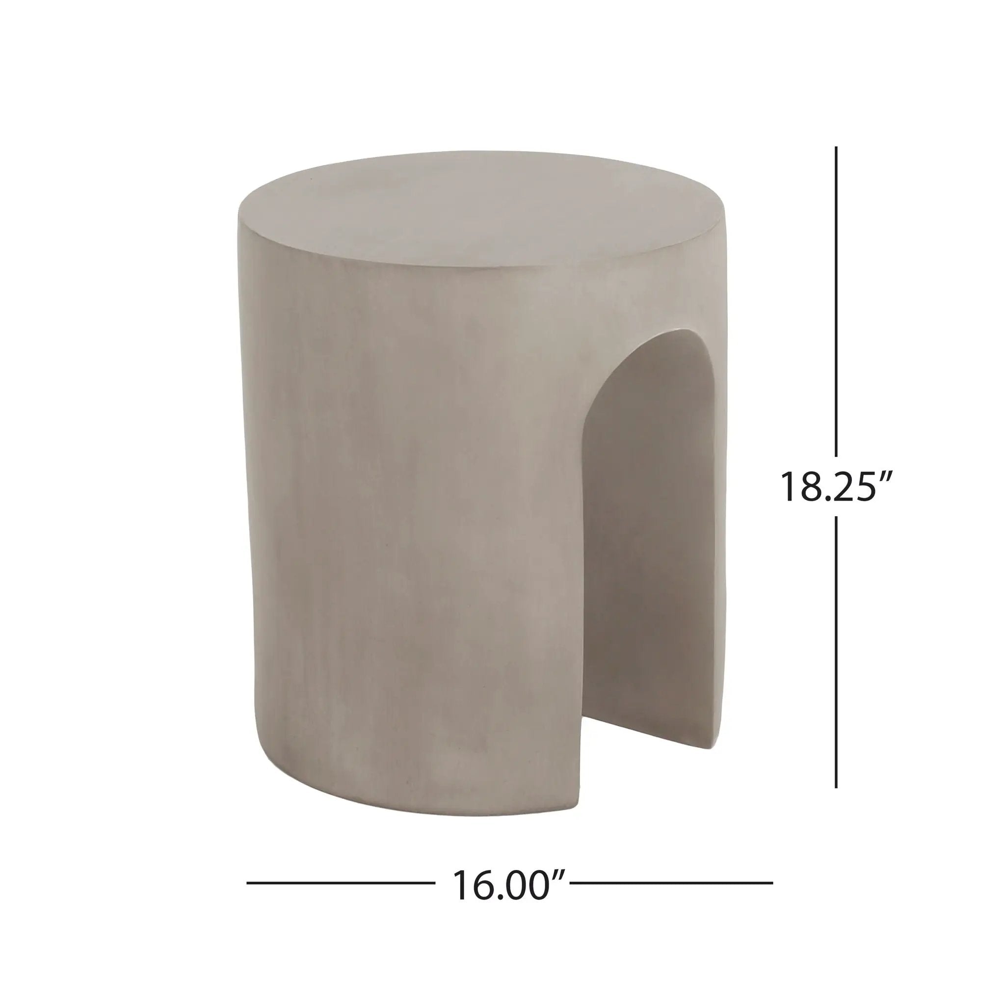 Outdoor Round With U Shape Side Table - Light Gray by HouseOfZazla