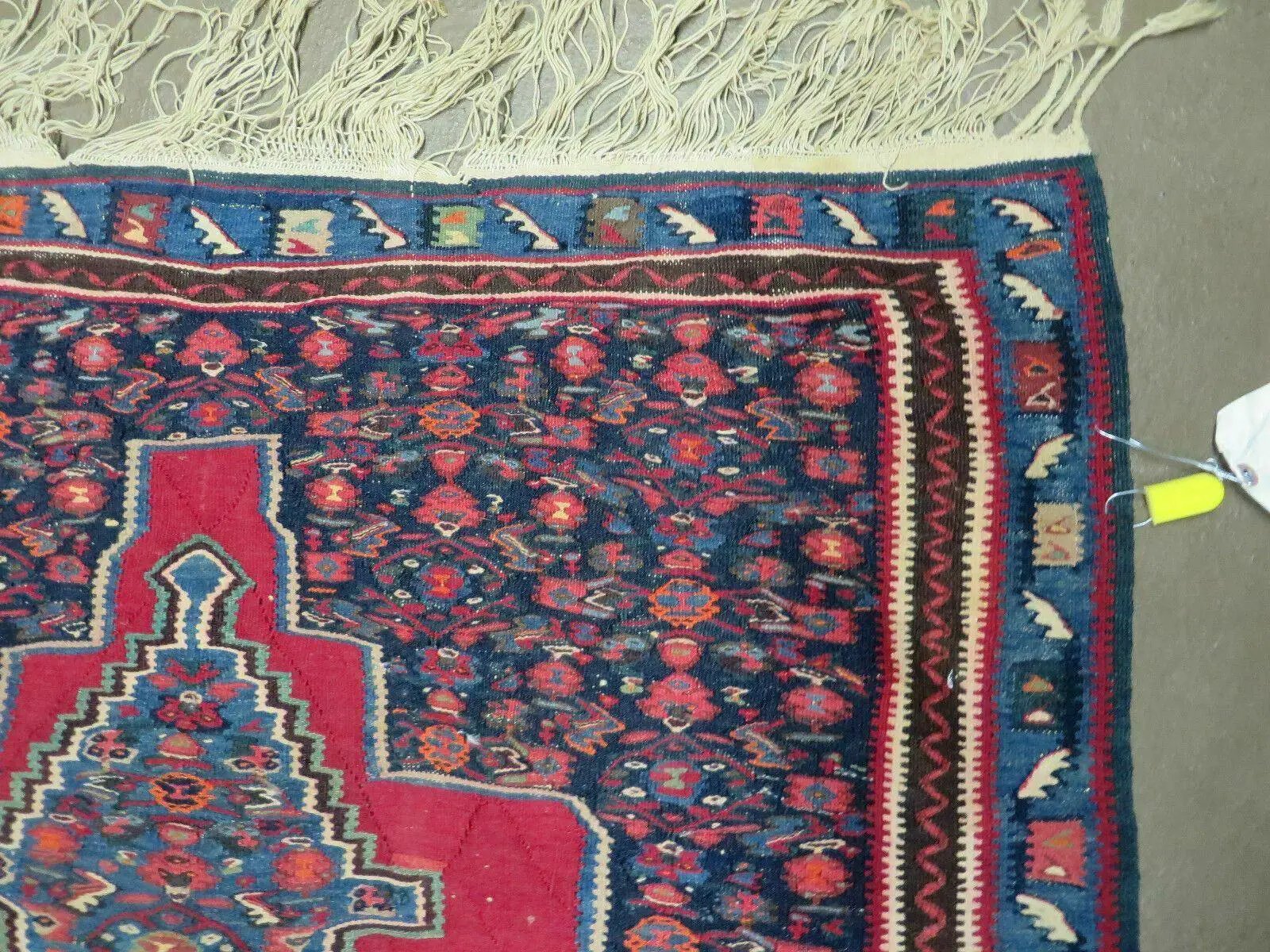 4' X 5' Antique Handmade Turkish Wool Kilim Flat weave Rug Blanket Tribal by Jewel Rugs