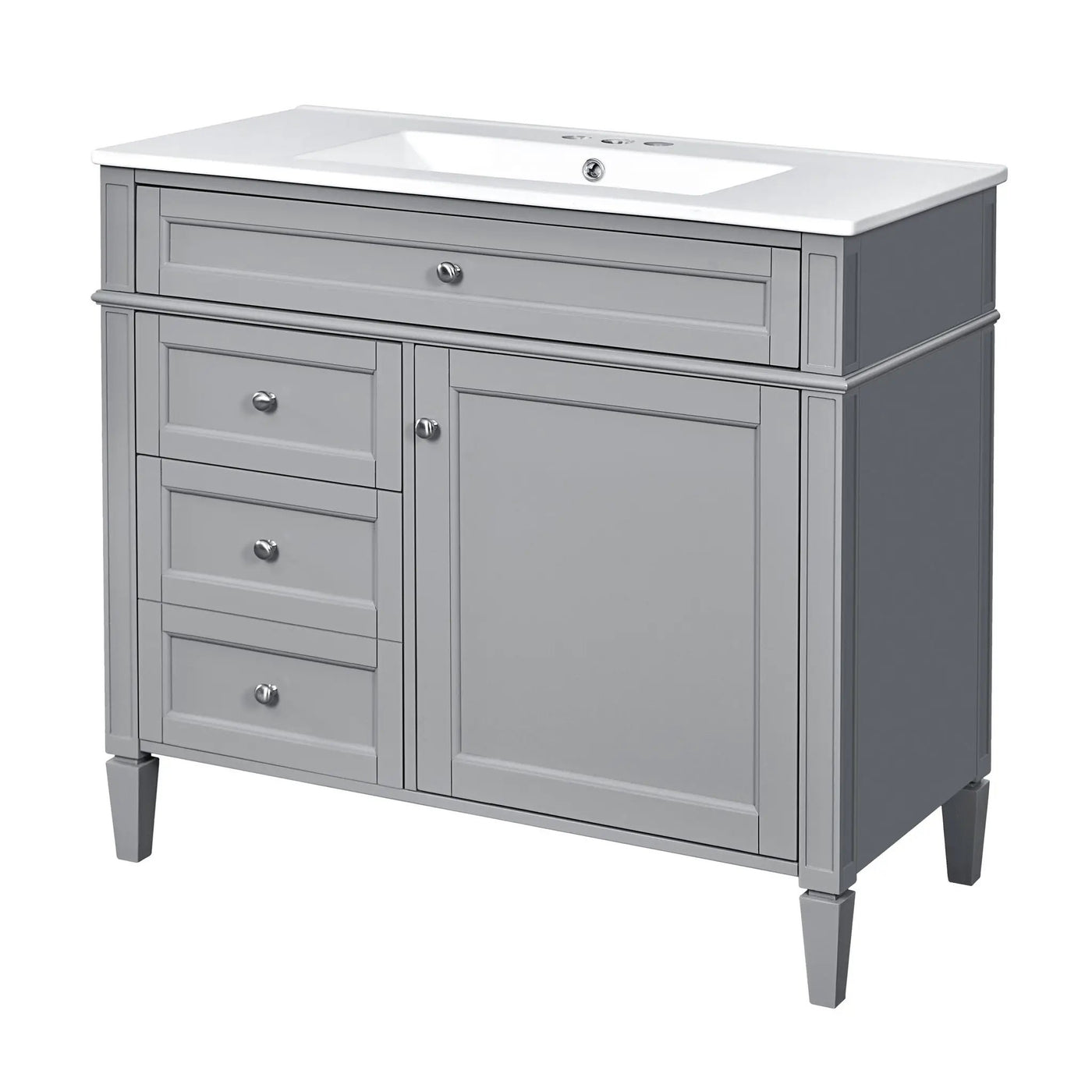 Bathroom Vanity With Top Sink, 2 Drawers And Tip Out Drawer by HouseOfZazla