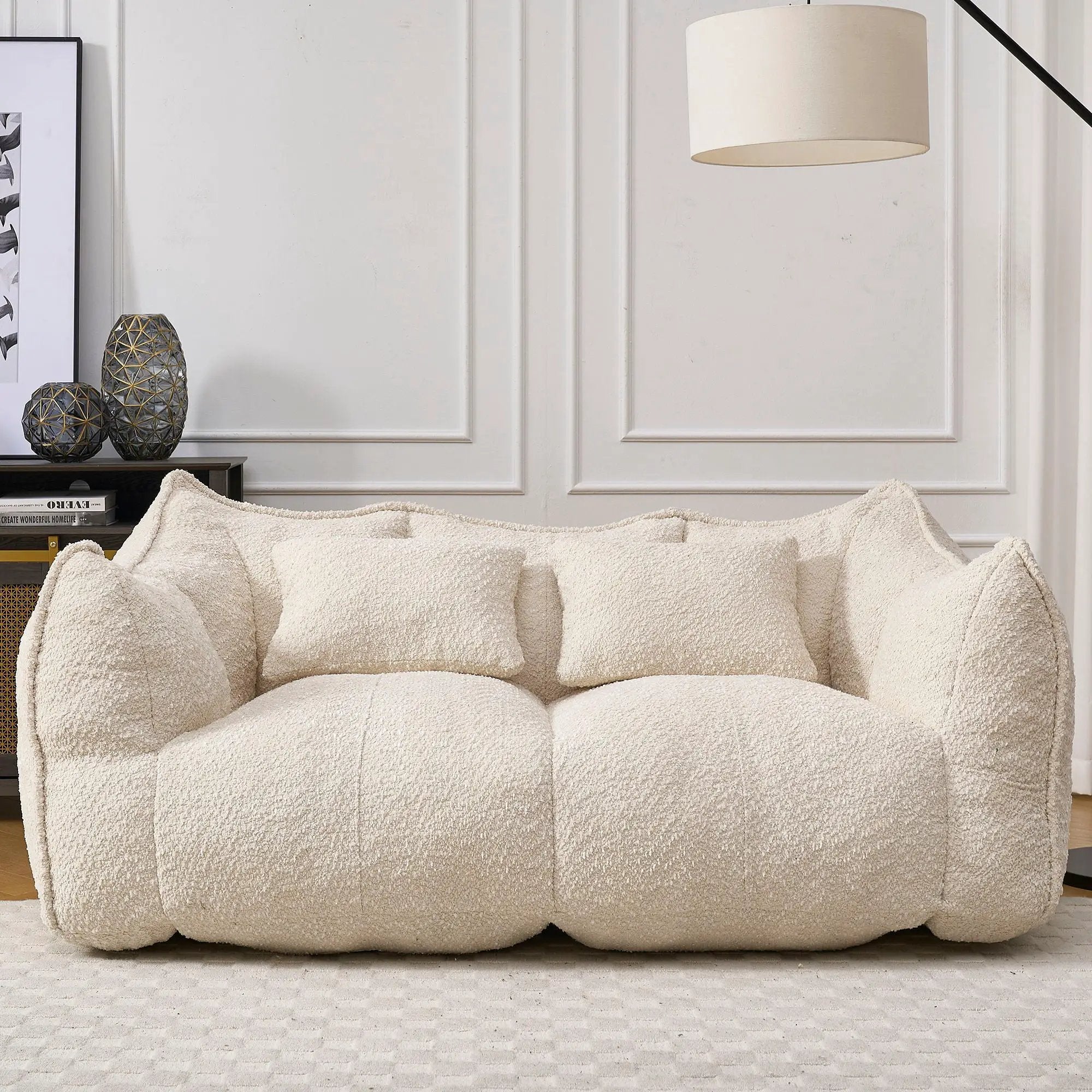 Comfortable Dual Beanbag Chair With High Resilience Foam Core For 2 People by HouseOfZazla