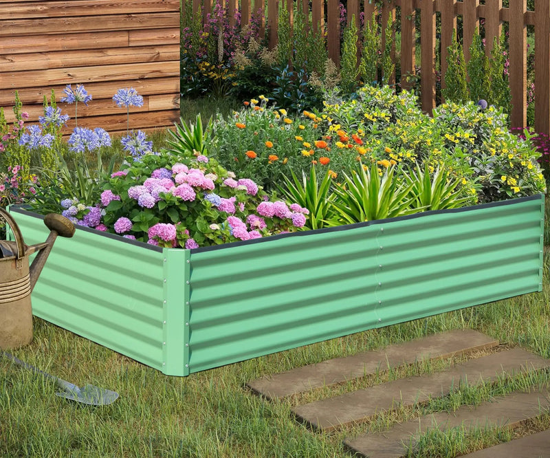 6x3x1.5ft Galvanized Raised Garden Bed by HouseOfZazla