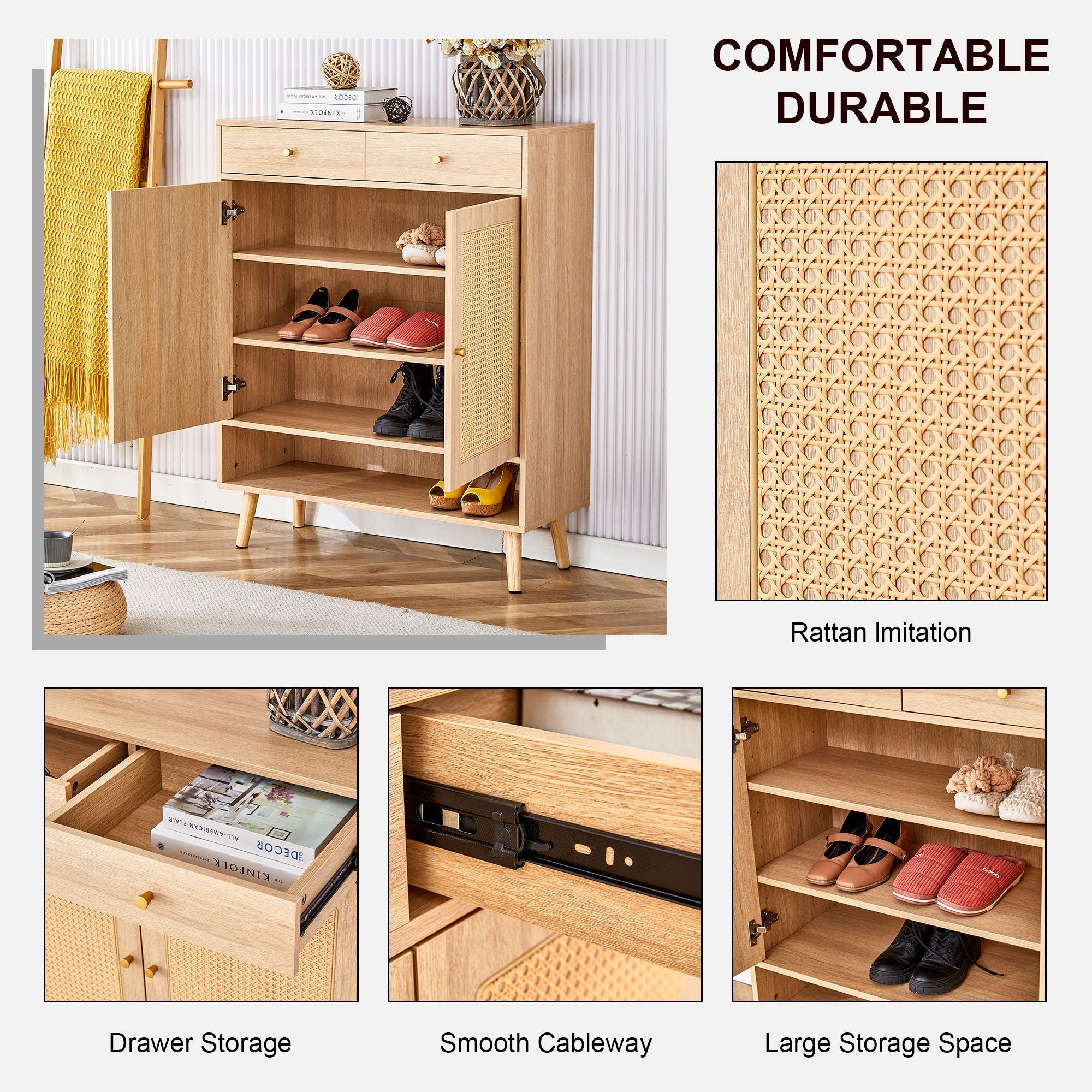 Multifunctional Modern Minimalist Shoe Cabinet by HouseOfZazla