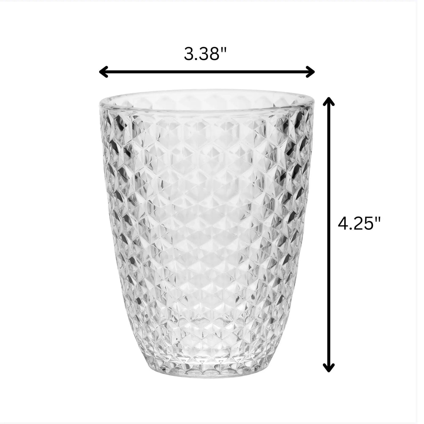Leading Ware Diamond Cut Acrylic Glasses Drinking (Set of 4) by HouseOfZazla